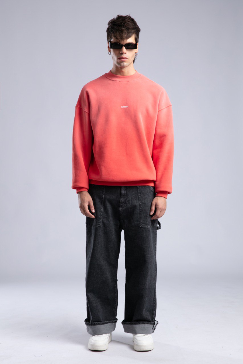 CATCH Oversized Unisex Sweatshirt – Minimal Streetwear Studio Collection Withinblack