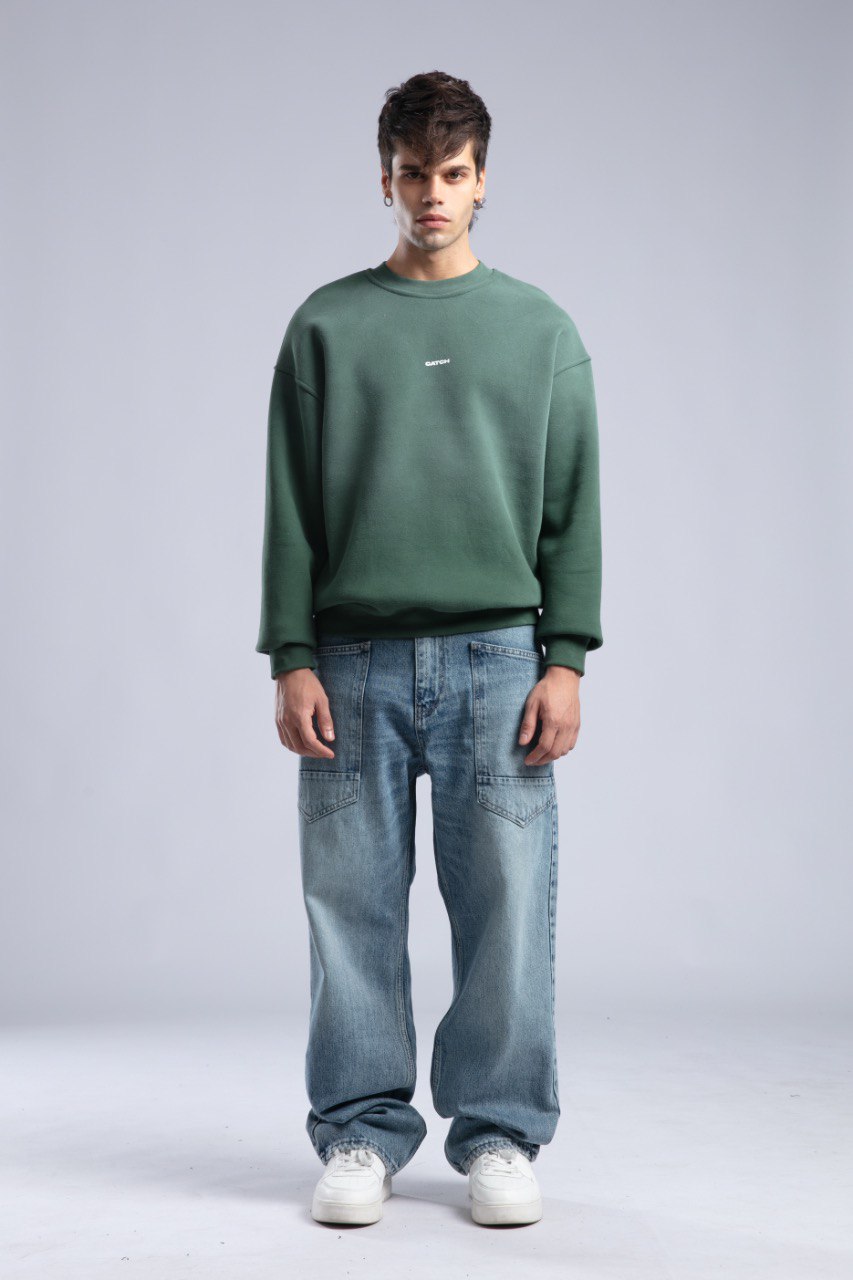 CATCH Oversized Unisex Sweatshirt – Minimal Streetwear Studio Collection Withinblack