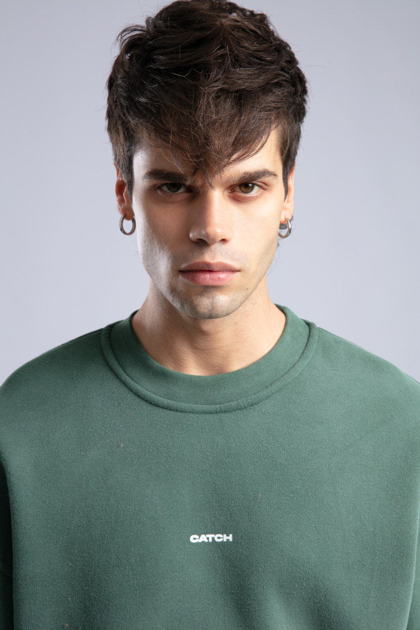 CATCH Oversized Unisex Sweatshirt – Minimal Streetwear Studio Collection Withinblack