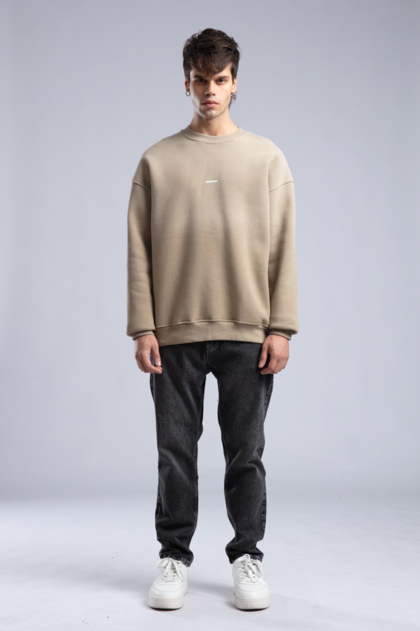 CATCH Oversized Unisex Sweatshirt – Minimal Streetwear Studio Collection Withinblack