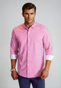 The Go Big Stripe Long Sleeve Tech Shirt - Sunset Stripe Buki