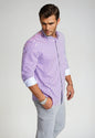 The Go Big Stripe Long Sleeve Tech Shirt - Grape Buki
