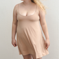 Betty Dress - Swinging Slip Dress w/ Shelf Bra - Light Nude Boob-eez