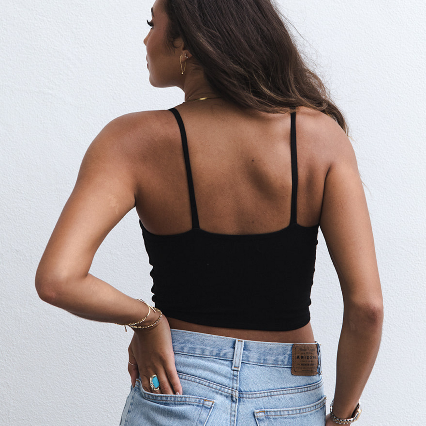 The Kyla - Double Layer Crop - Black Boob-eez