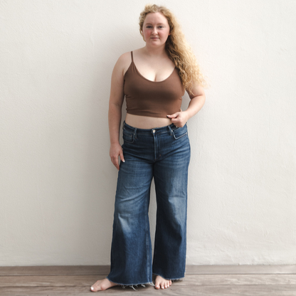 The Kyla - Double Layer Crop - Dark Nude Boob-eez