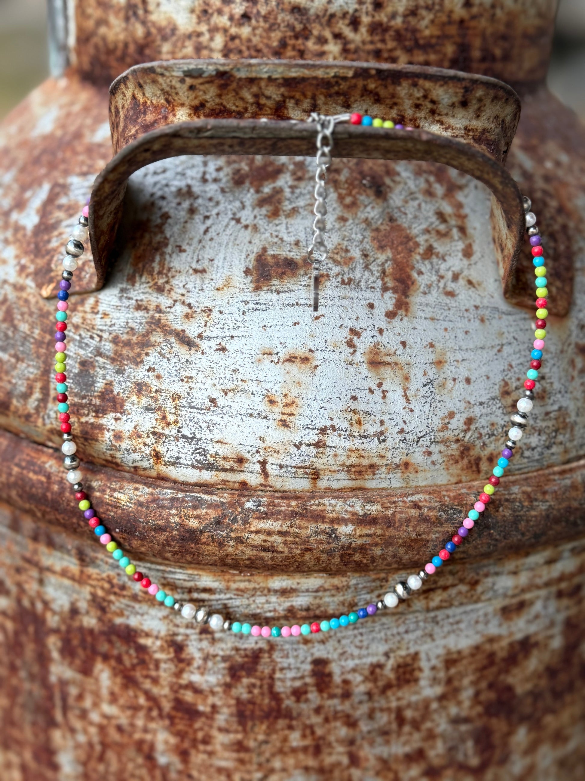 Sterling Silver Prism And Pearl Necklace Wild Junkie