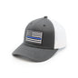 Thin Blue Line Flag PVC Patch Hat Shield Republic