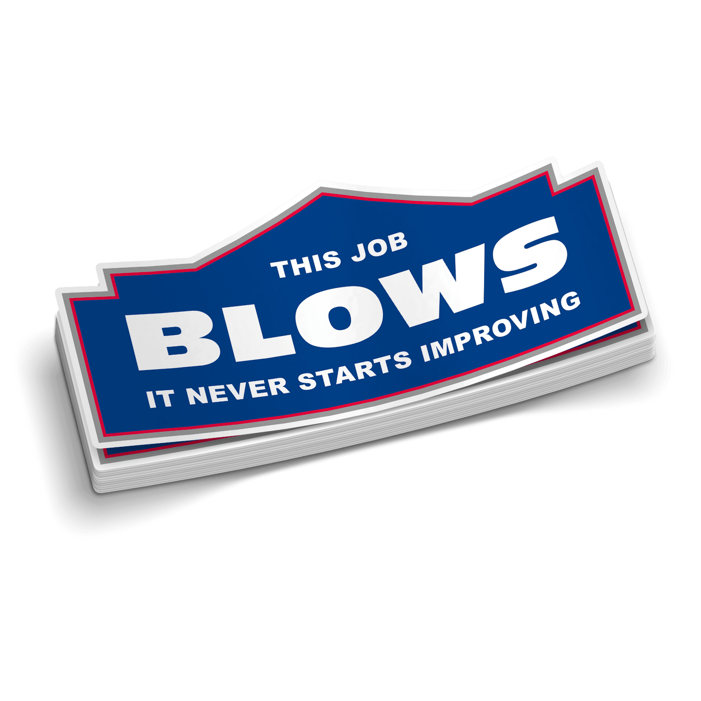 This Job Blows Hard Hat Decal Armed American Supply