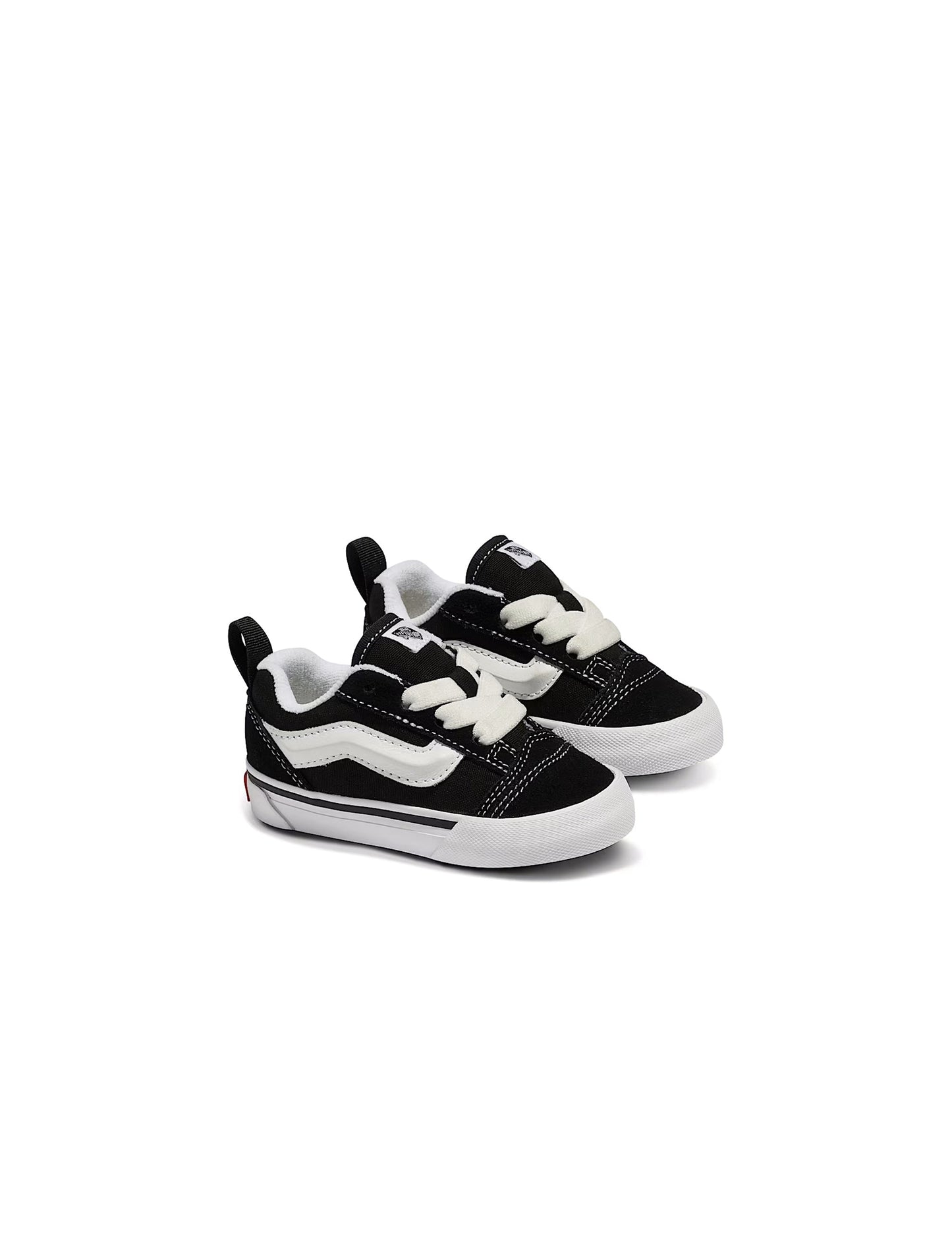 Vans (TD) Knu Skool Elastic Lace - Black/White Denim Exchange