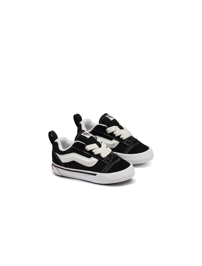 Vans (TD) Knu Skool Elastic Lace - Black/White Denim Exchange