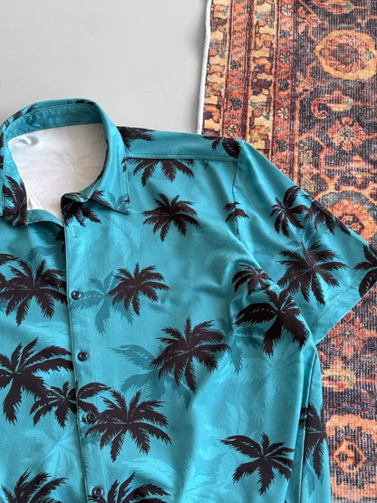 Tommy Vercetti Oversize Tropical Shirt – Palm Print Button-Up Withinblack