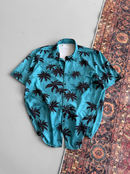 Tommy Vercetti Oversize Tropical Shirt – Palm Print Button-Up Withinblack