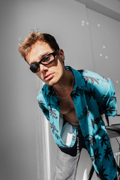 Tommy Vercetti Oversize Tropical Shirt – Palm Print Button-Up Withinblack