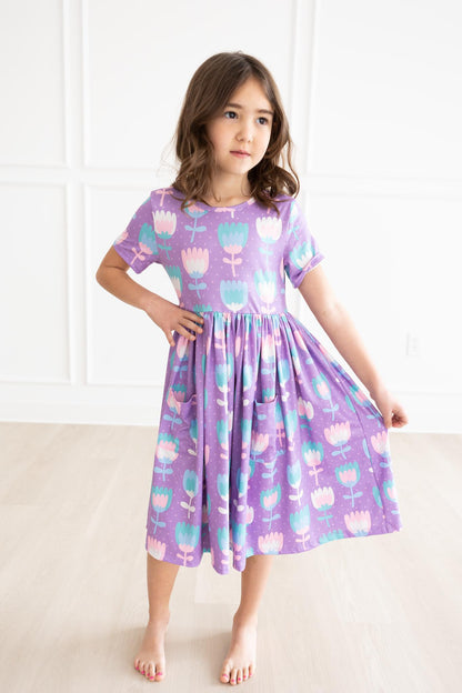 SALE Too Cool Tulips S/S Pocket Twirl Dress