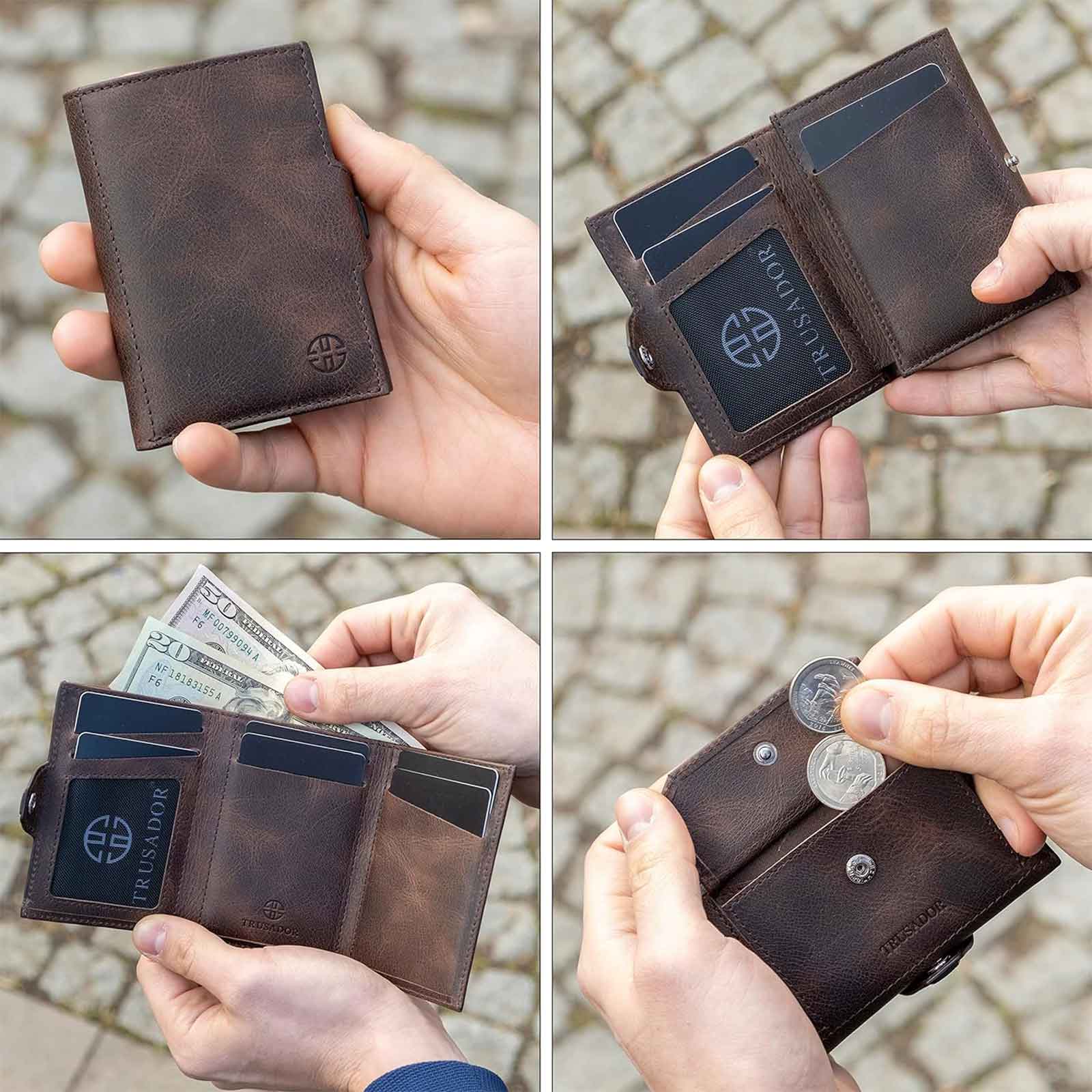 Toscana Leather Wallet Coin Pocket Trusador