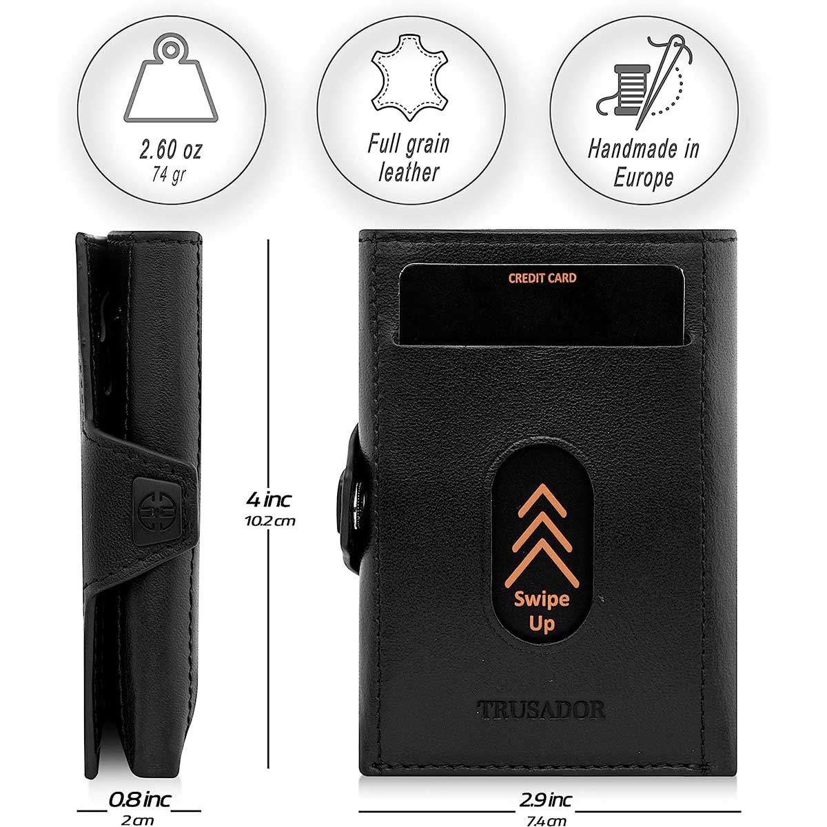 Toscana Trifold Leather Wallet Trusador