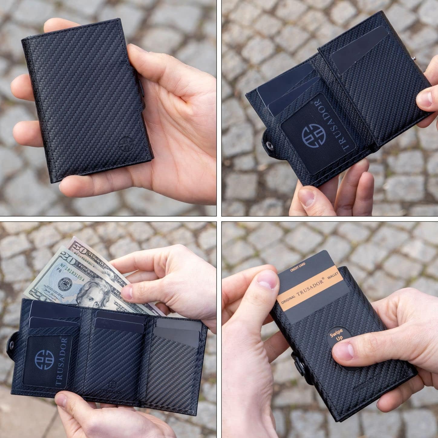 Toscana Trifold Leather Wallet Trusador