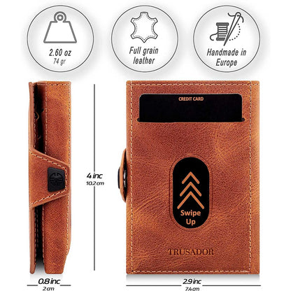 Toscana Trifold Leather Wallet Trusador