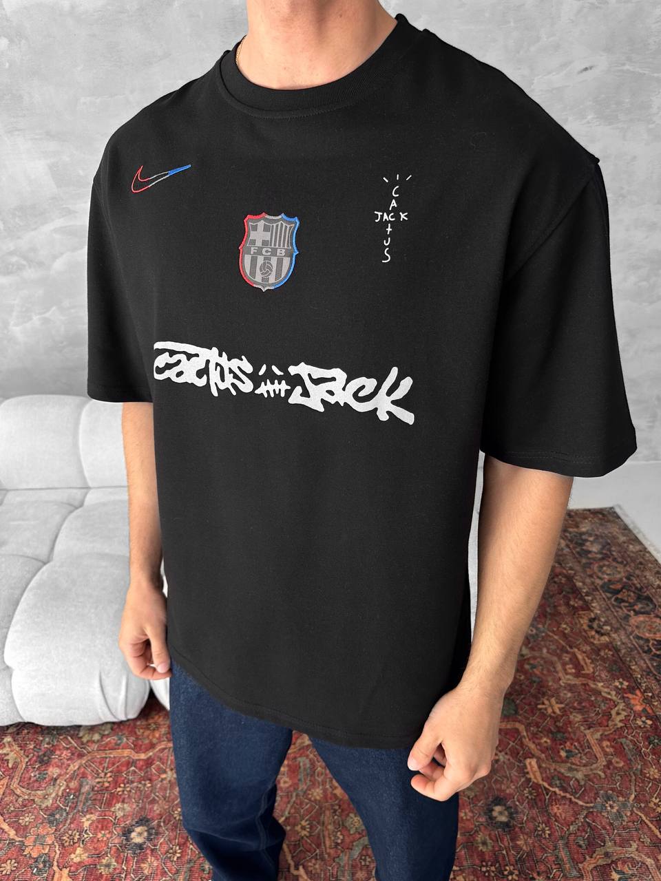 Travis Scott Cactus Jack x FC Barcelona T-Shirt Withinblack