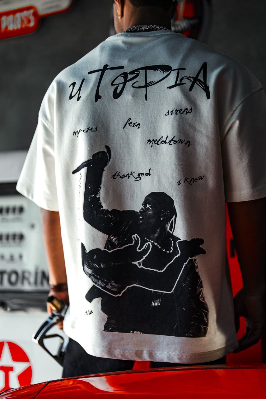 Travis Scott Utopia Album Graphic Cotton Tee Withinblack
