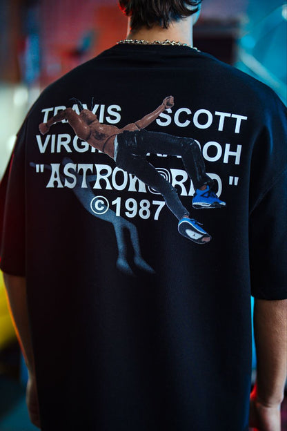 Travis Scott x Virgil Abloh Inspired "ASTRONOR" Oversized Graphic Tee Withinblack