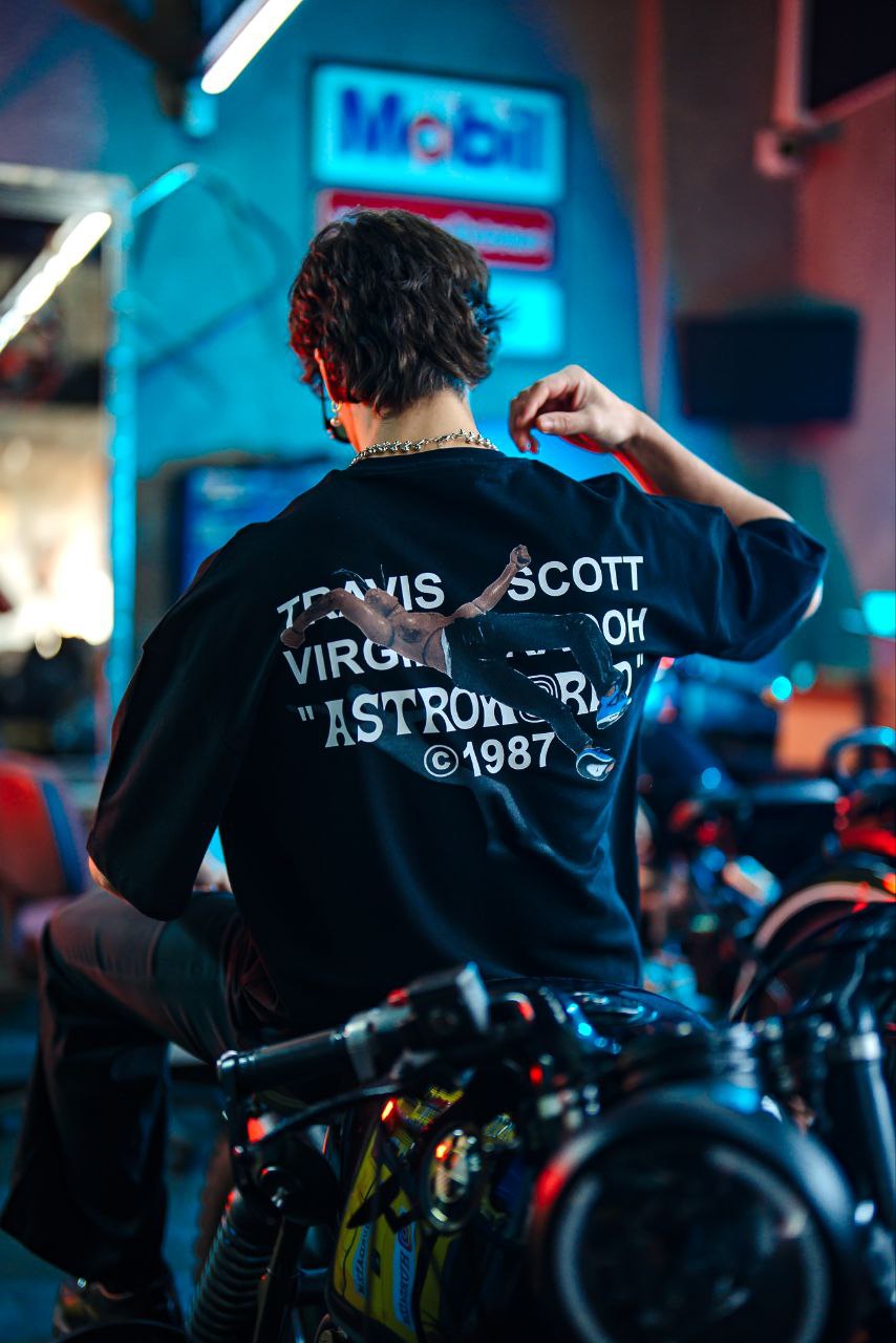 Travis Scott x Virgil Abloh Inspired "ASTRONOR" Oversized Graphic Tee Withinblack