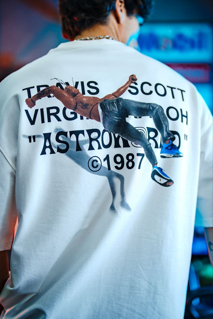 Travis Scott x Virgil Abloh Inspired "ASTRONOR" Oversized Graphic Tee Withinblack