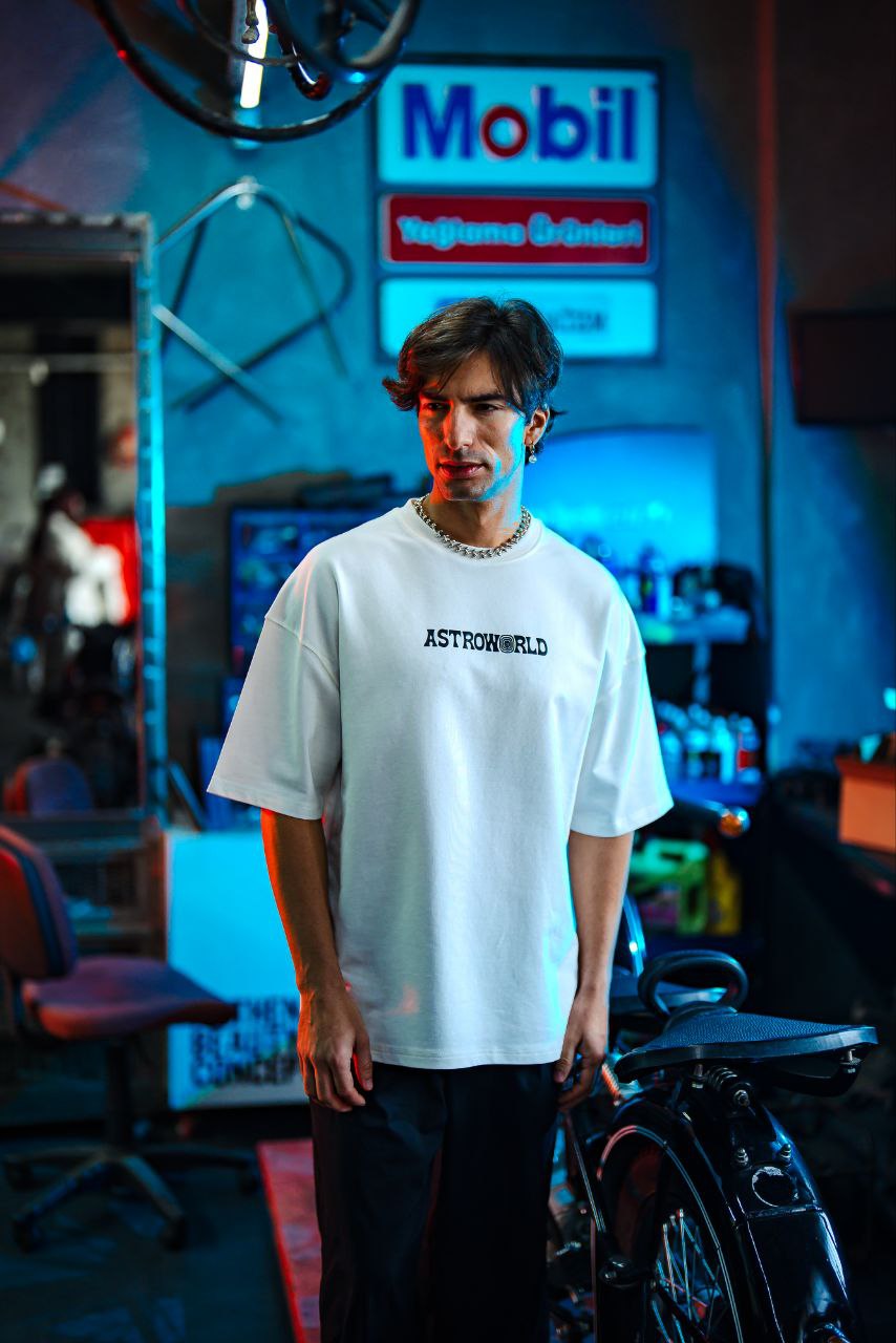 Travis Scott x Virgil Abloh Inspired "ASTRONOR" Oversized Graphic Tee Withinblack