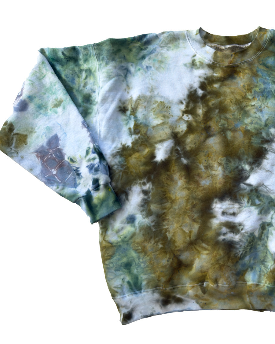 ICE DYED 90/10 SWEATSHIRT Tree Moss Keep Company