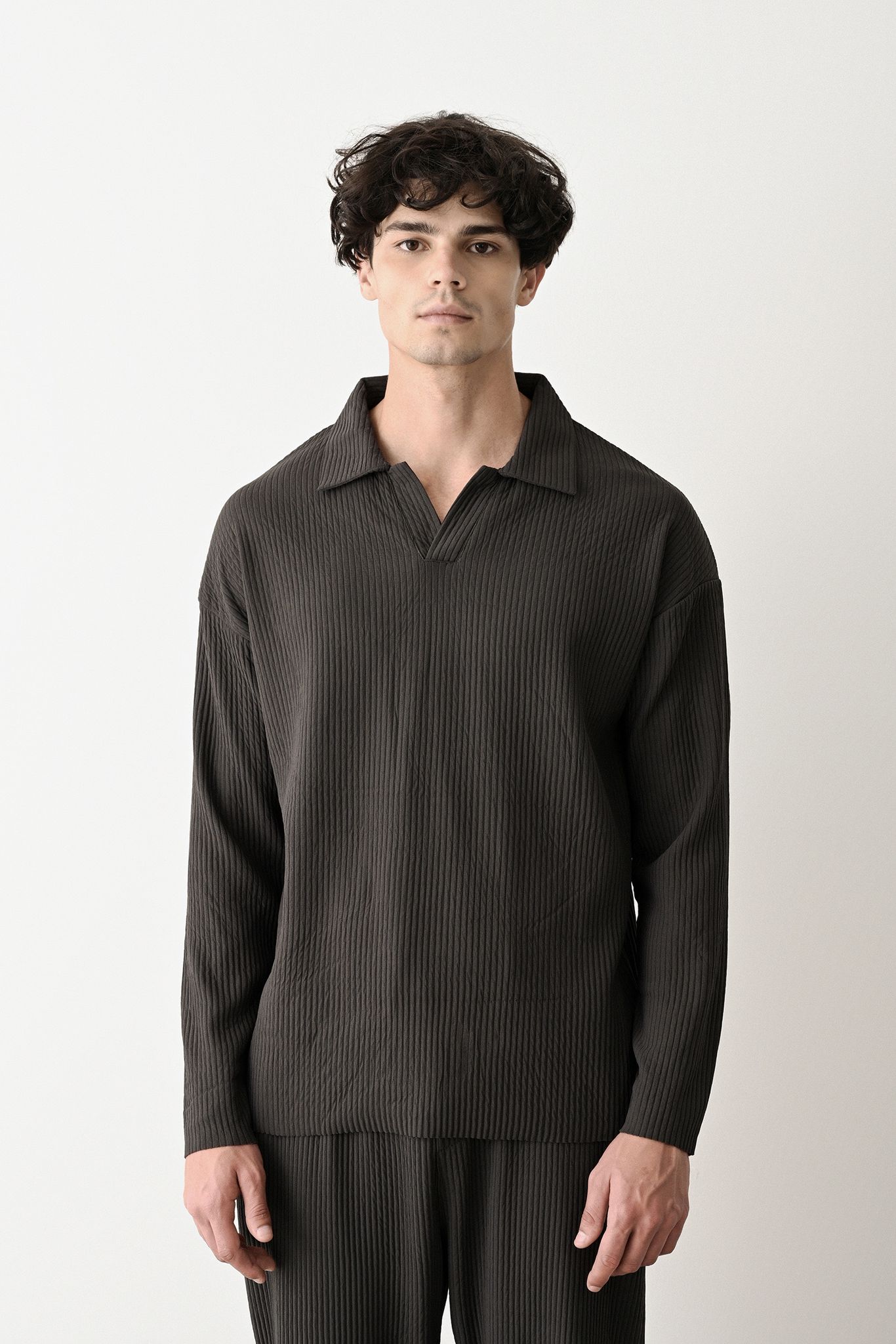 Collared Oversized Knitwear Withinblack