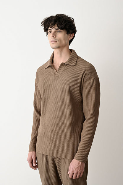 Collared Oversized Knitwear Withinblack
