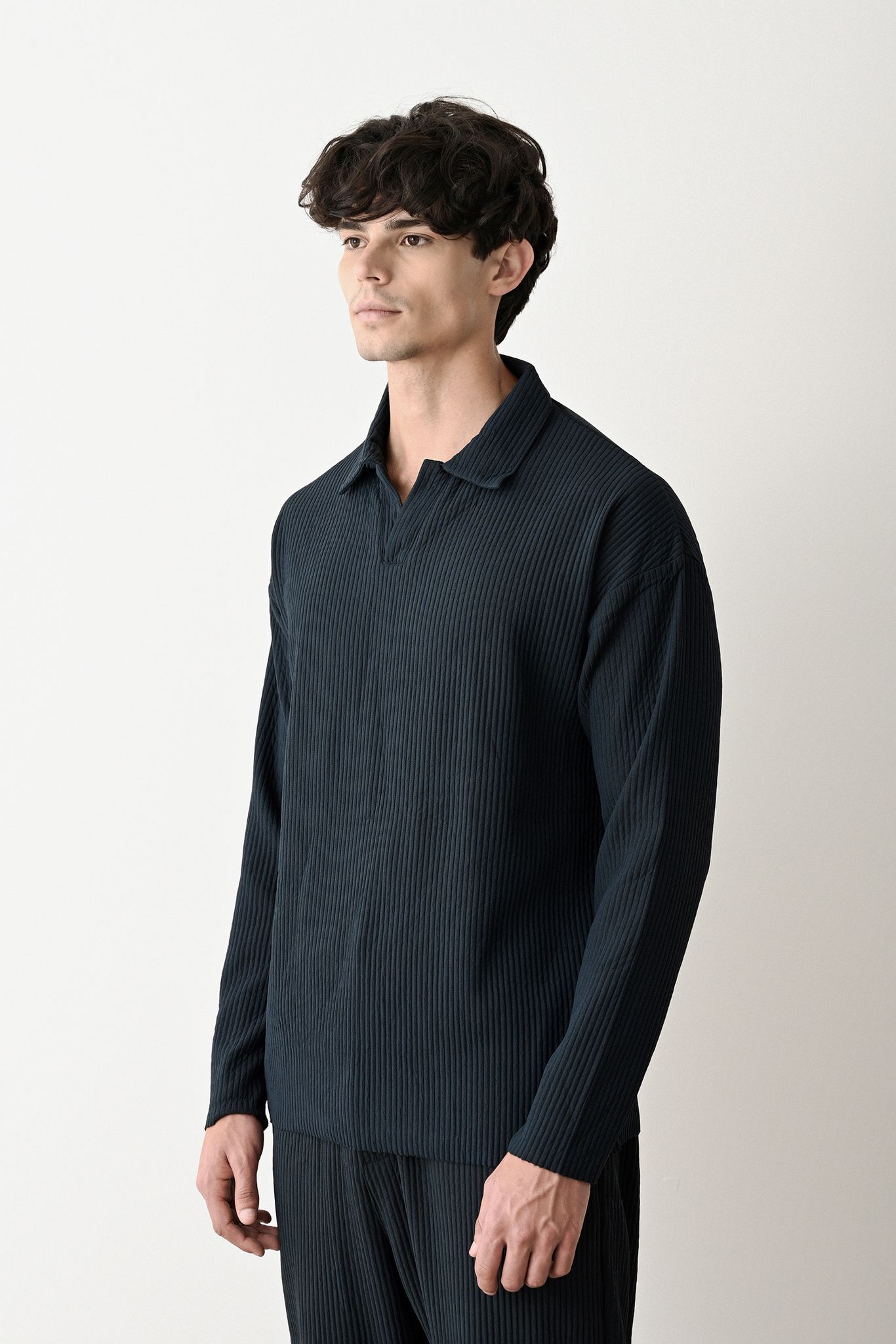 Collared Oversized Knitwear Withinblack