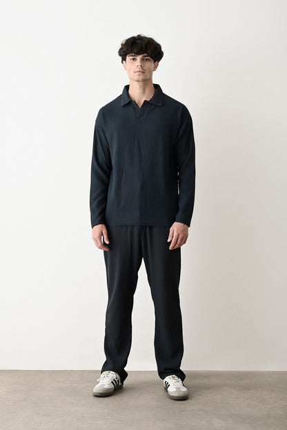 Collared Oversized Knitwear Withinblack
