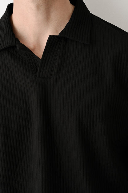Collared Oversized Knitwear Withinblack