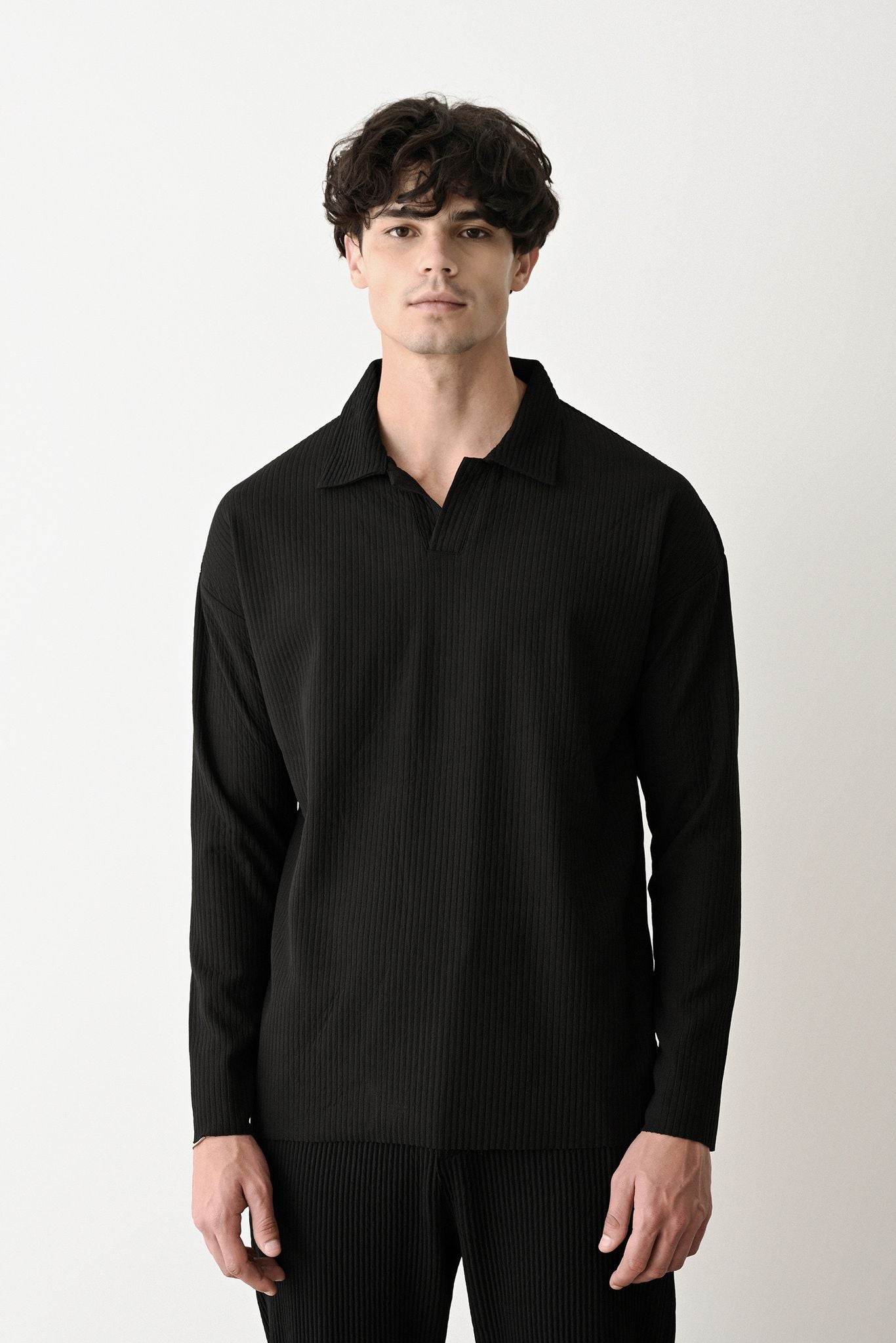 Collared Oversized Knitwear Withinblack