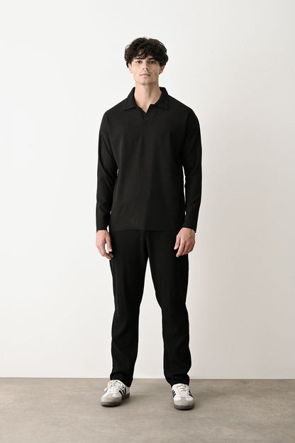 Collared Oversized Knitwear Withinblack