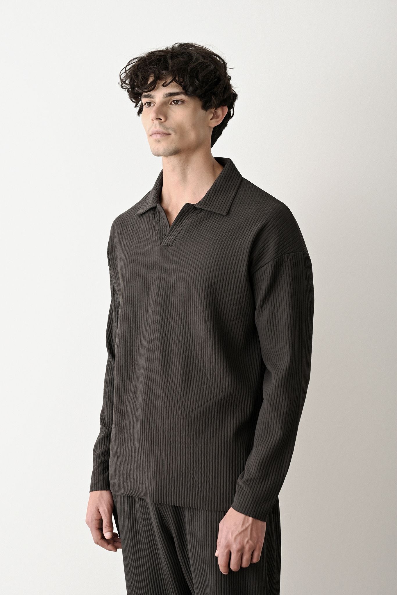 Collared Oversized Knitwear Withinblack