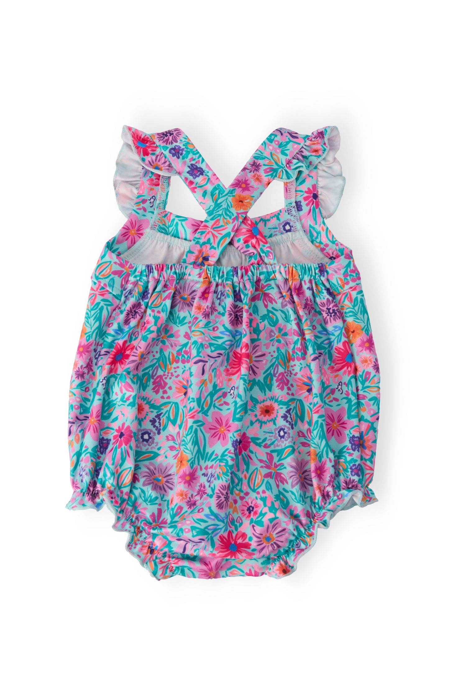 Tropical Garden Ruffle Cross Back Romper Mila & Rose ®