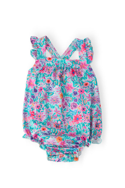 Tropical Garden Ruffle Cross Back Romper Mila & Rose ®