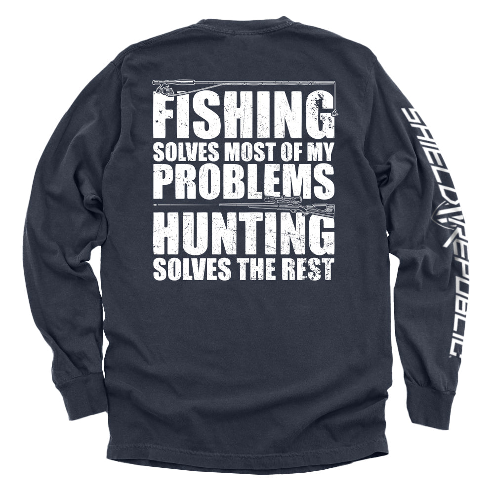 Fishing Solves Most Of My Problems Shield Republic