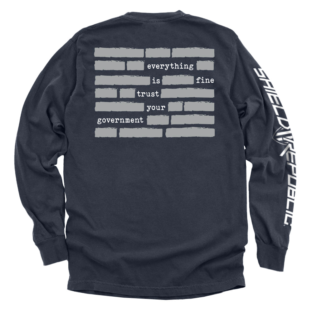 Trust The Government Redacted (Back Print) Shield Republic