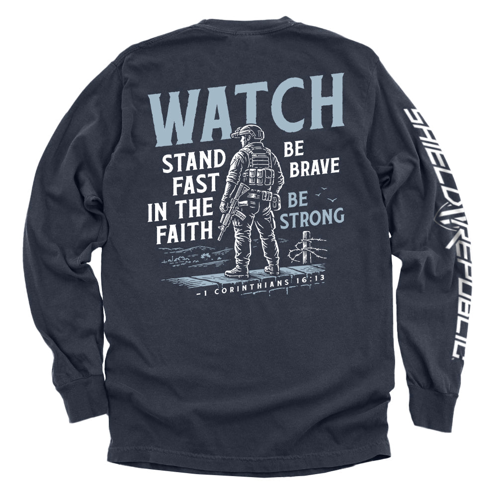 Watch Stand Fast in the Faith (Back Print) Shield Republic
