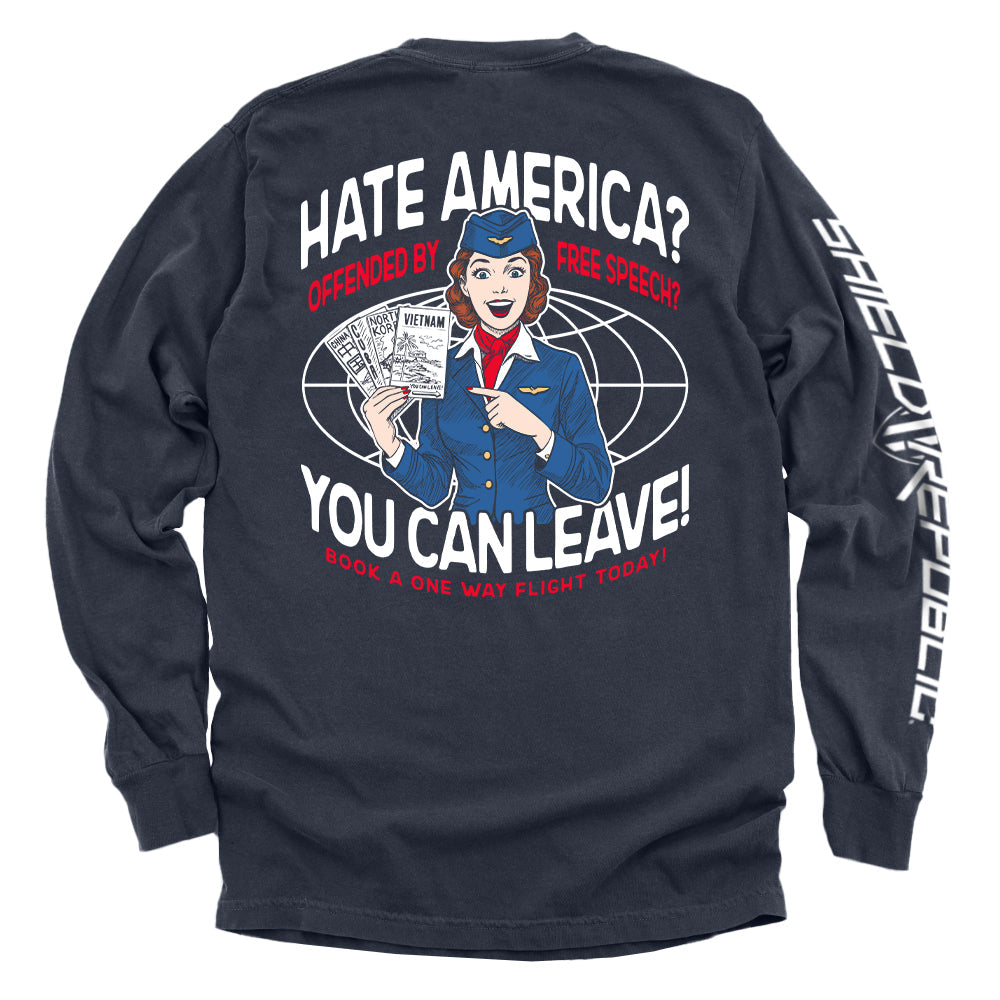 Hate America Offended By Free Speech You can Leave Shield Republic