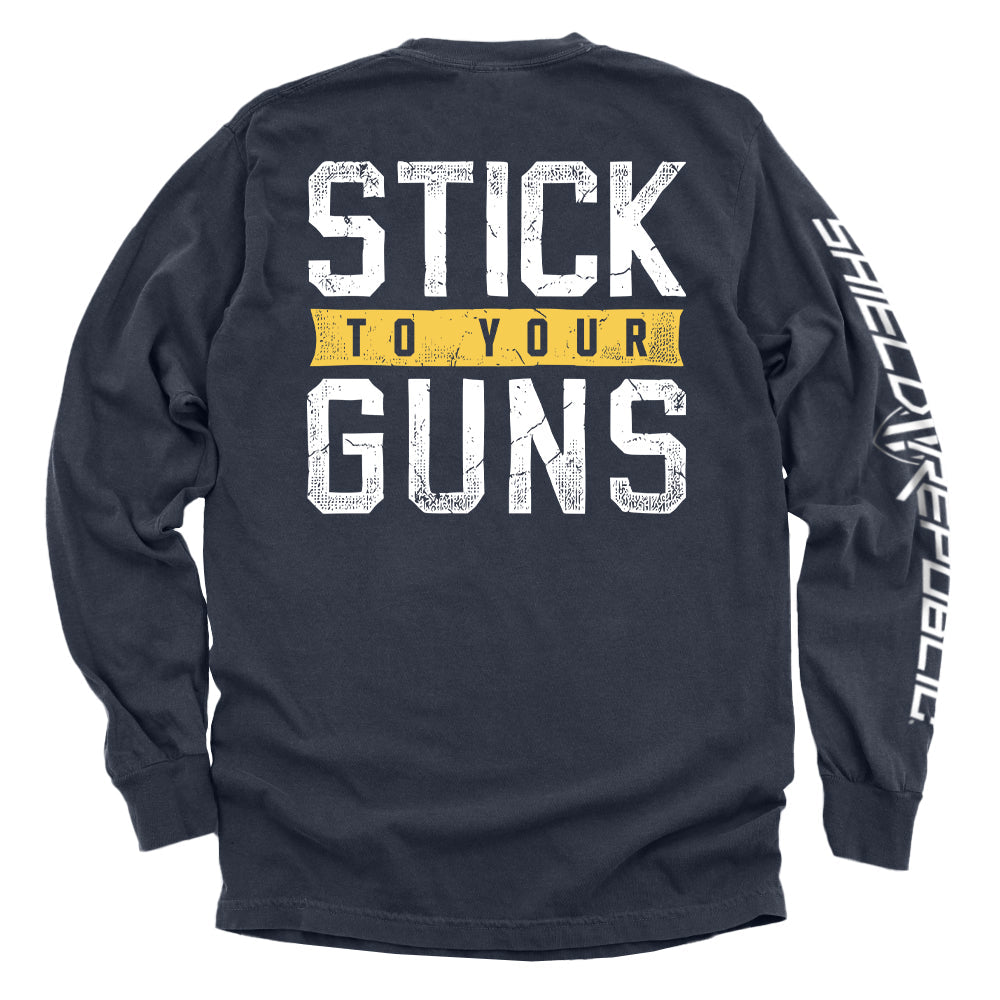 Stick To Your Guns Distressed Shield Republic