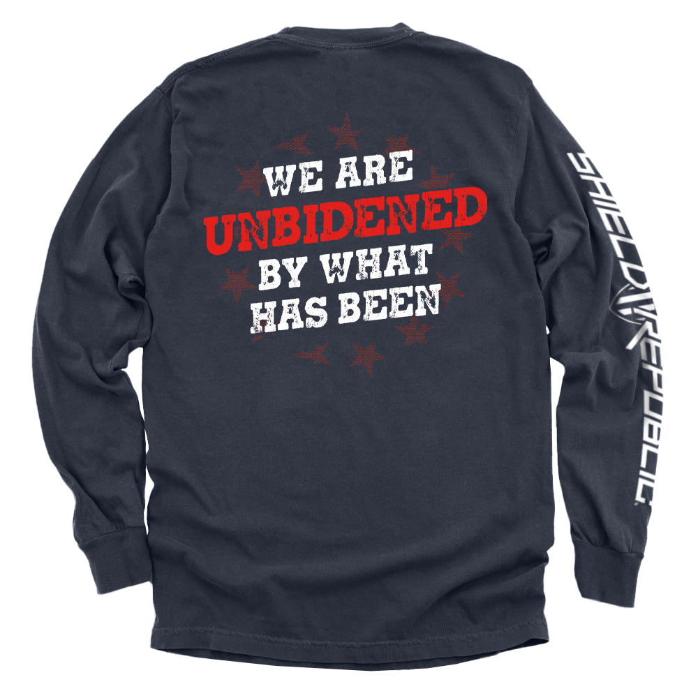 We Are UnBidened By What Has Been Shield Republic