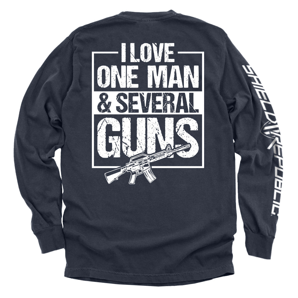 I Love One Man & Several Guns (Back Print) Shield Republic
