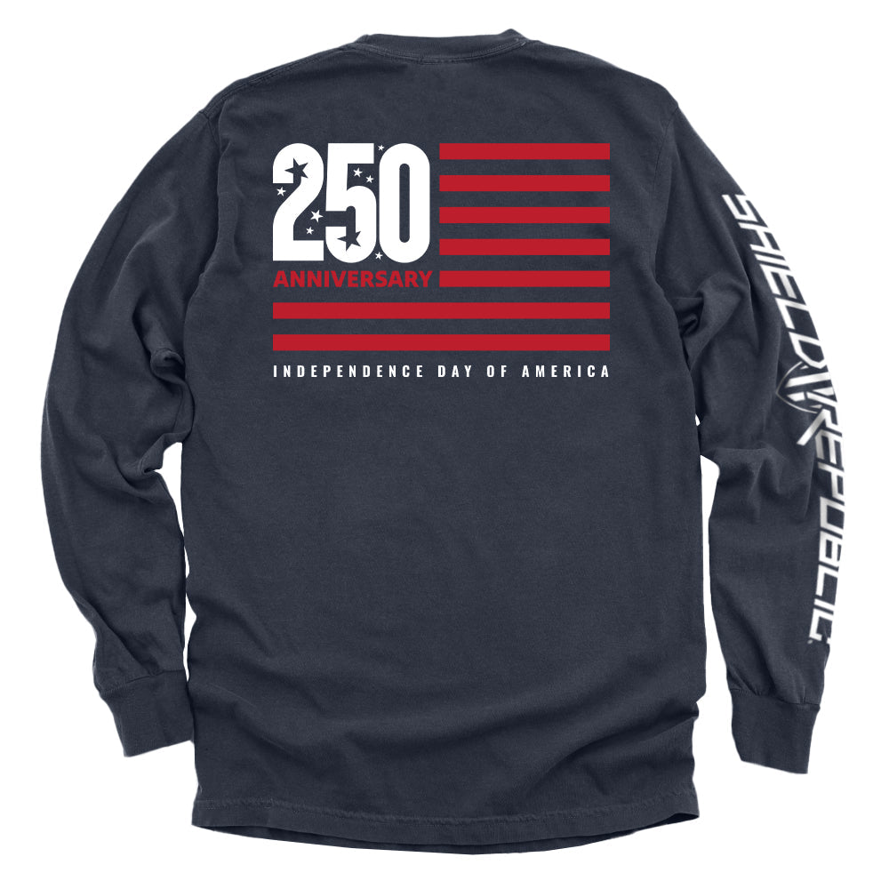 America 250 Years Anniversary Flag Shield Republic