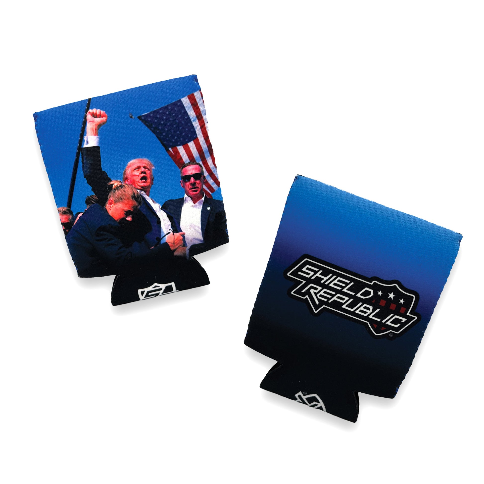 Trump Fist Pump Can Cooler Shield Republic
