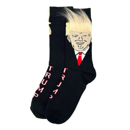 Trump Hair Novelty Socks Shield Republic