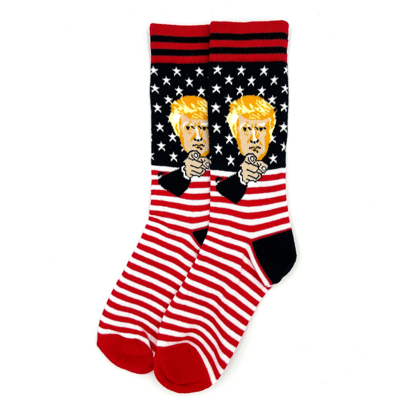 Trump USA Flag Novelty Socks Shield Republic